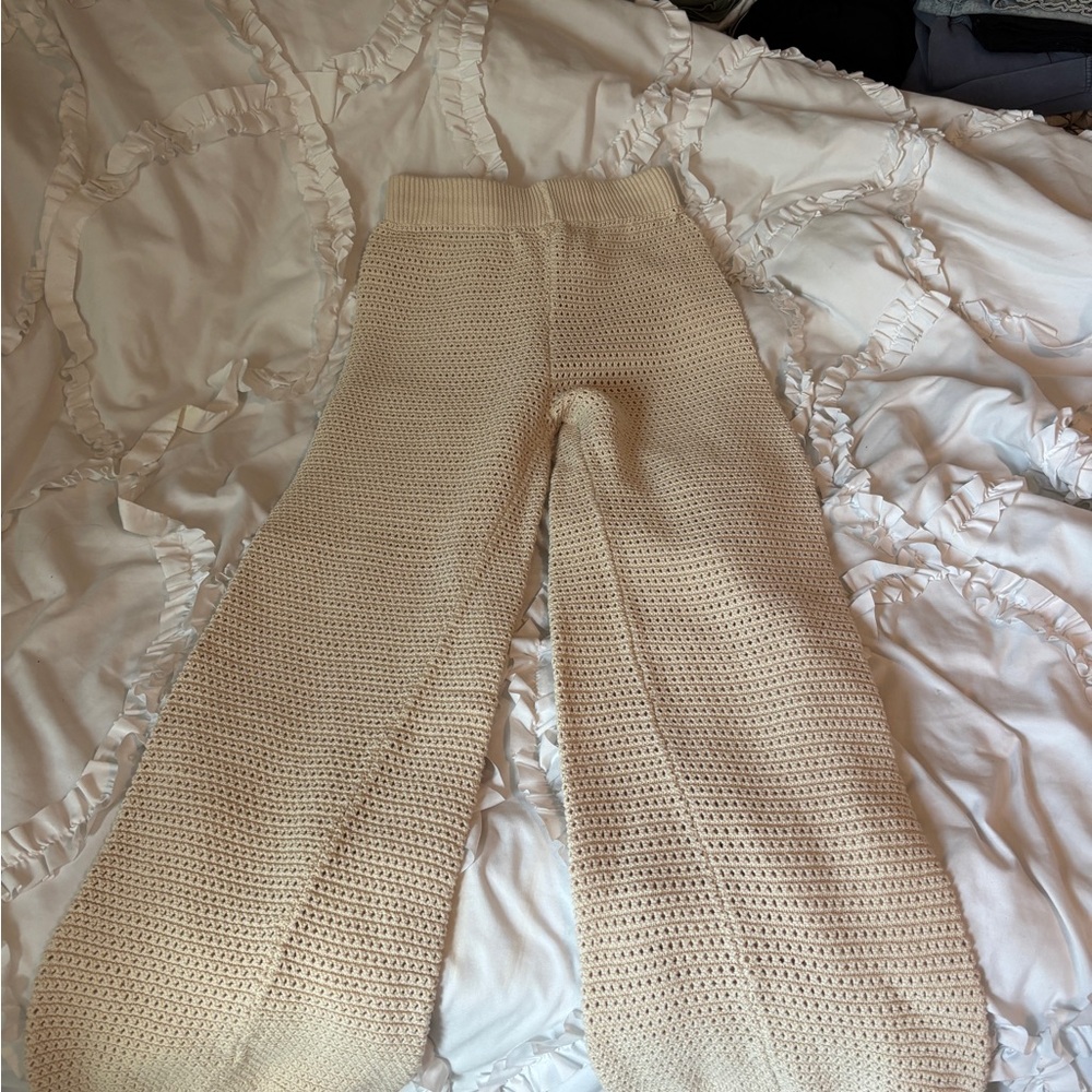 Cozy Cream Knit Pants (Cover up)
